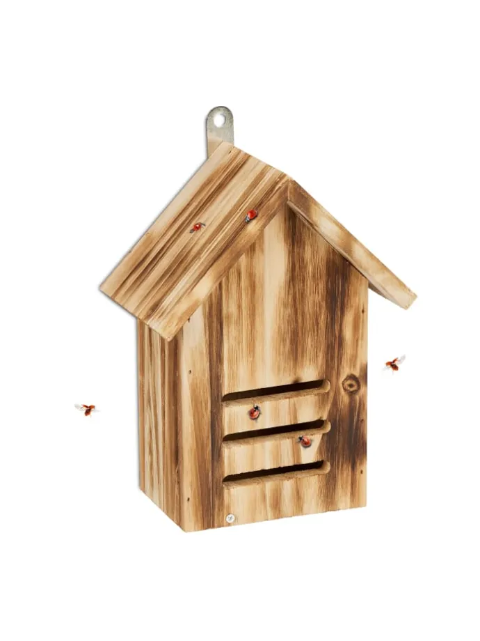 Marienkäferhaus in Natur - (B)17 x (H)22 x (T)10 cm