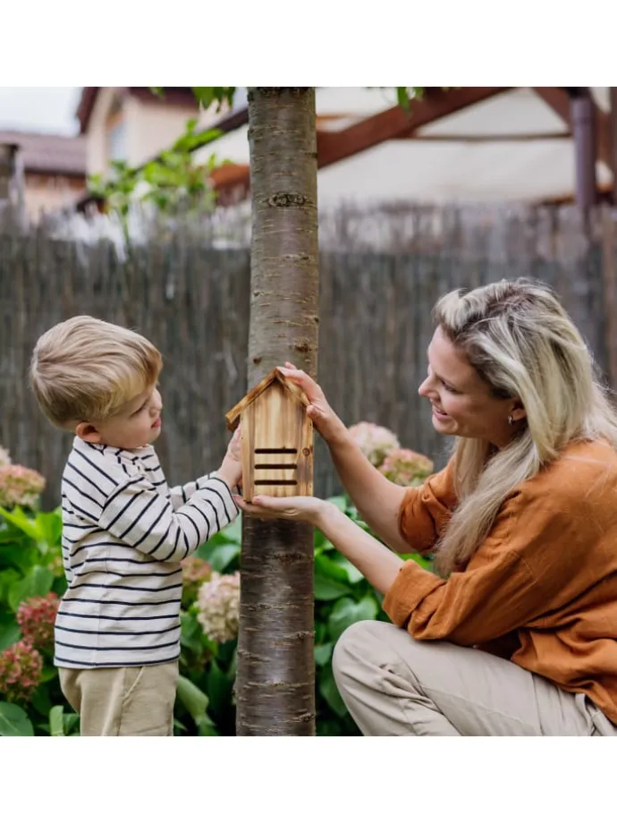 Marienkäferhaus in Natur - (B)17 x (H)22 x (T)10 cm