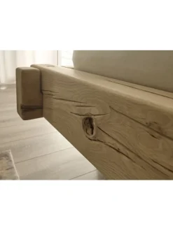 Massivholz Balkenbett Inger 180x200 cm in Eiche