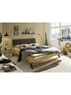 Massivholz Balkenbett Lobia180x200 cm in Fichte geölt