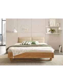 Massivholz Doppelbett TJARK ca.180x200 cm in Eiche geölt