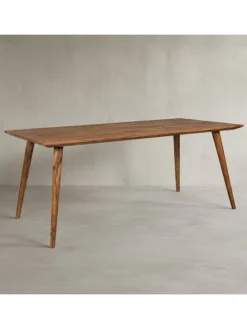 Massivholz Esstisch im Retro Landhausstil, handgefertigt, Sheesham-Holz