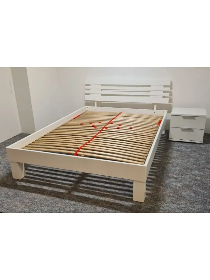 Massivholzbett Enrike 140x200 cm in Weiß