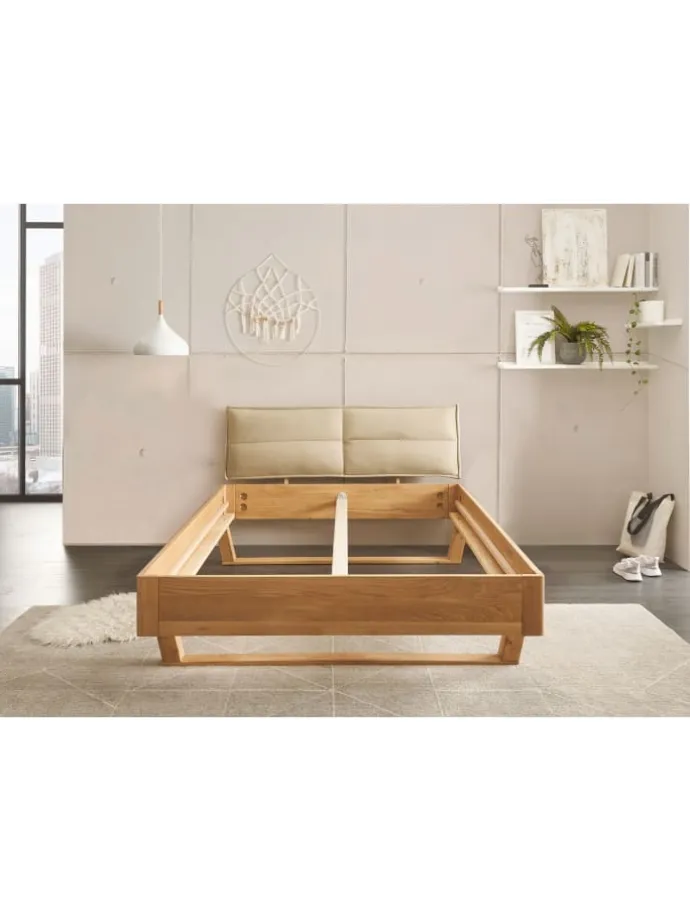 Massivholz-Bett TJARK ca.140x200 cm in Eiche geölt