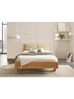 Massivholz-Bett TJARK ca.140x200 cm in Eiche geölt