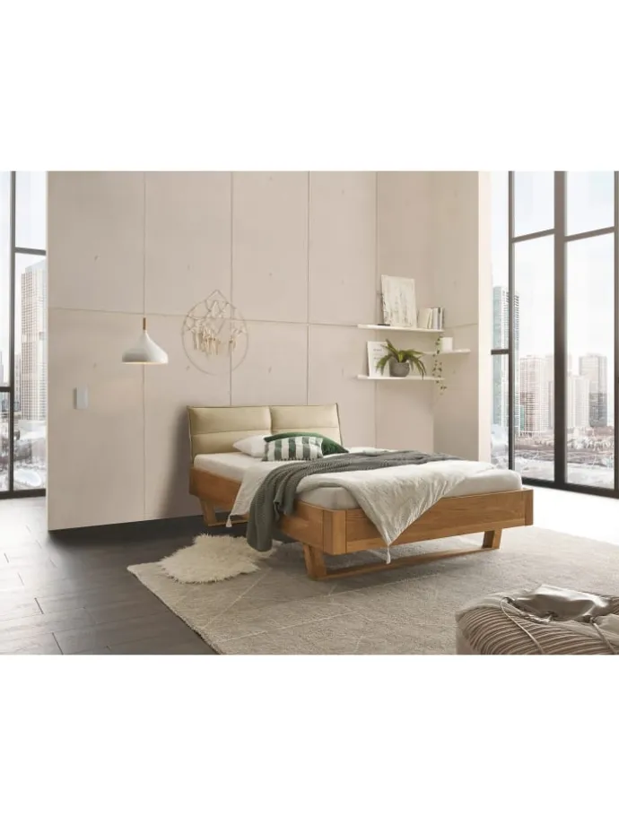 Massivholz-Bett TJARK ca.140x200 cm in Eiche geölt