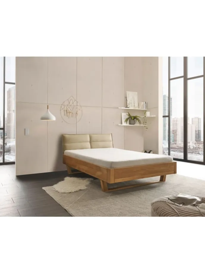 Massivholz-Bett TJARK ca.140x200 cm in Eiche geölt