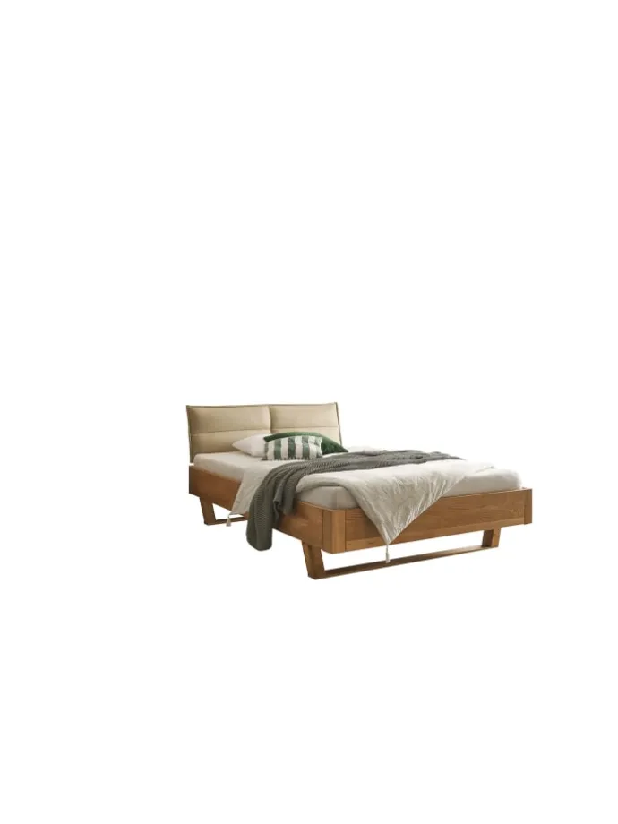 Massivholz-Bett TJARK ca.140x200 cm in Eiche geölt