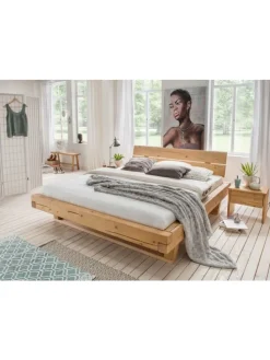 Massivholzbett Unika 140x200 cm in Fichte massiv geölt