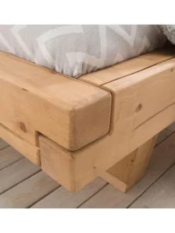 Massivholzbett Unika 140x200 cm in Fichte massiv geölt