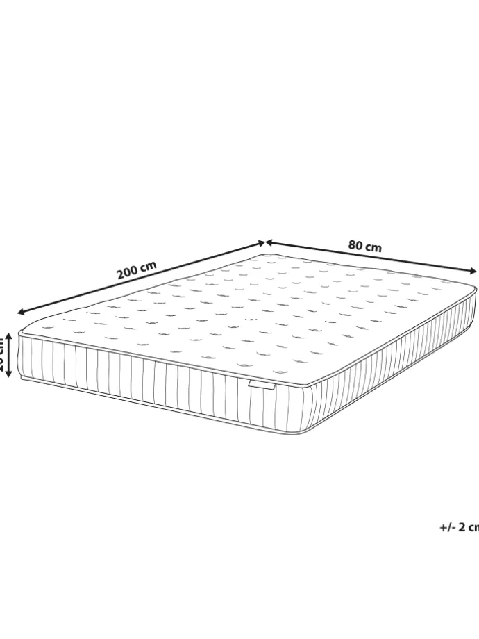 Matratze DREAM in Weiß - (W) 80 x (H) 20 x (L) 200 cm