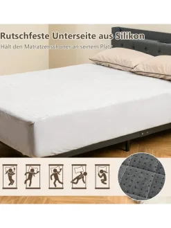 Matratzenschoner 90 x 200 cm in Grau