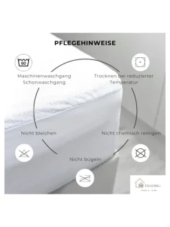 Matratzenschoner mit Rundumgummizug Matratzenauflage in Weiß