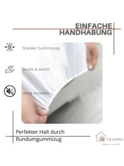 Matratzenschoner mit Rundumgummizug Matratzenauflage in Weiß