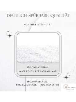 Matratzenschoner mit Rundumgummizug Matratzenauflage in Weiß