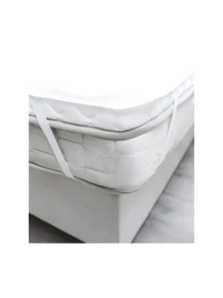 Matratzenschoner Wasserdicht und Atmungsaktiv mit 4 Eckgummi in Weiß