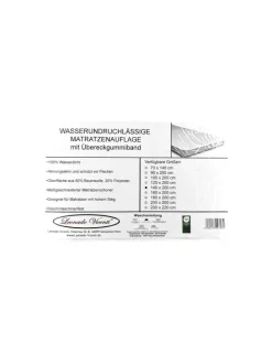 Matratzenschoner Wasserdicht und Atmungsaktiv mit 4 Eckgummi in Weiß