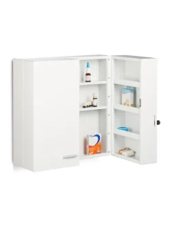 Medikamentenschrank in Weiß - (B)53 x (H)53 x (T)20 cm