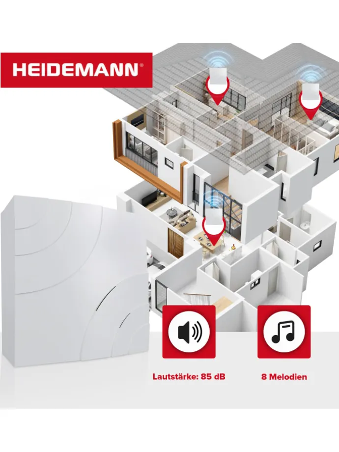 Mehrklang-Gong Quarter reinweiß
