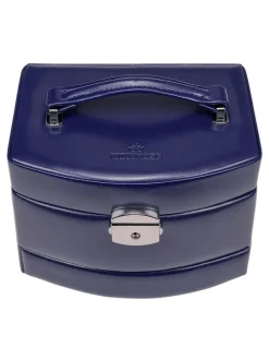 Merino Schmuckkasten 14 cm in dunkelblau