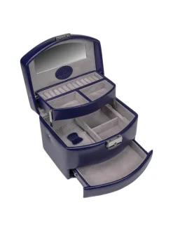 Merino Schmuckkasten 14 cm in dunkelblau