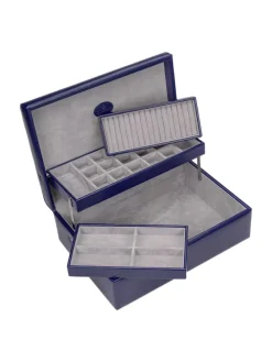 Merino Schmuckkasten 30 cm in dunkelblau