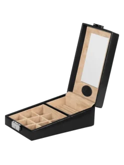 Merino Schmuckkoffer 12 cm in schwarz