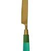 Messer in Gold/ Grün - (L)23,5 cm