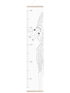 Messlatte "Giraffe" in Weiß - (B)19,5 x (H)100 cm