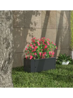 Metall Pflanzkasten Blumentopf 39x18 Balora S in Schwarz