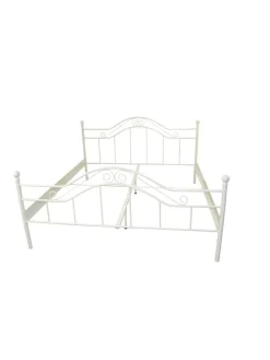 Metallbett in 3 Größen Metallbett in weiß, Liegefläche 90x200 cm