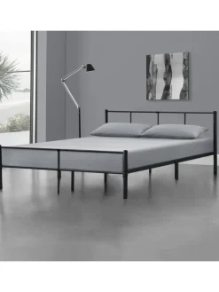 Metallbett Laos in Schwarz (B)180cm