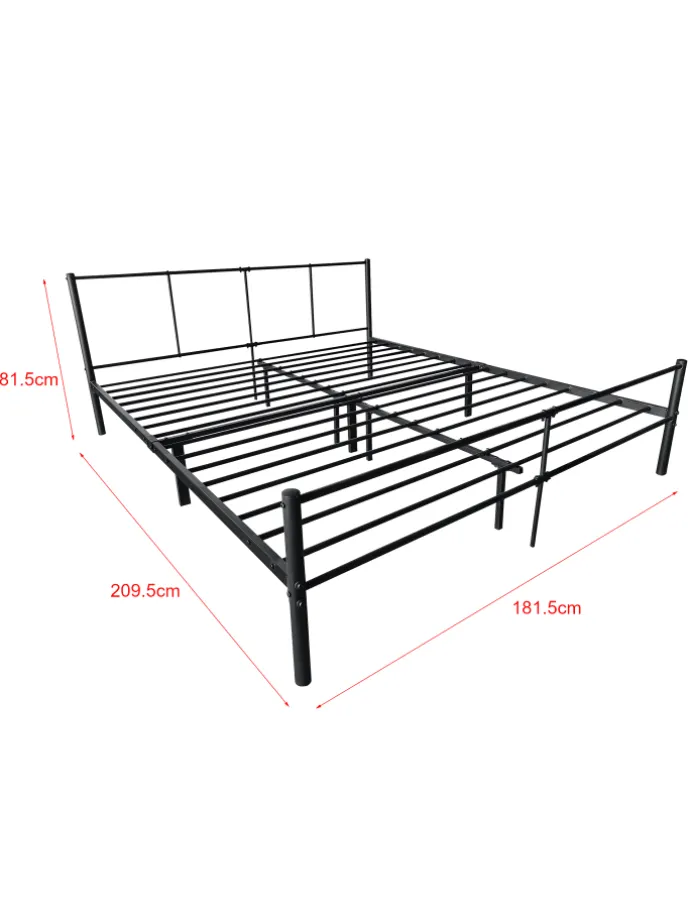 Metallbett Laos in Schwarz (B)180cm