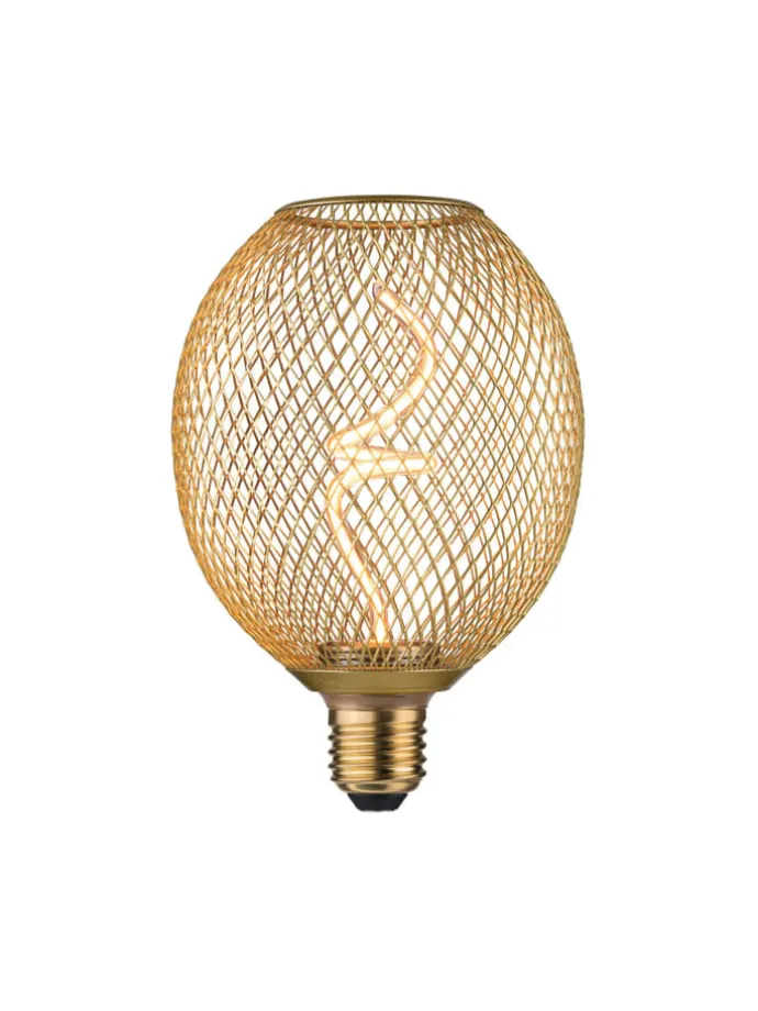 Metallic Glow Standard 230V LED Globe E27 180lm 4W 1800K dimmbar Messing