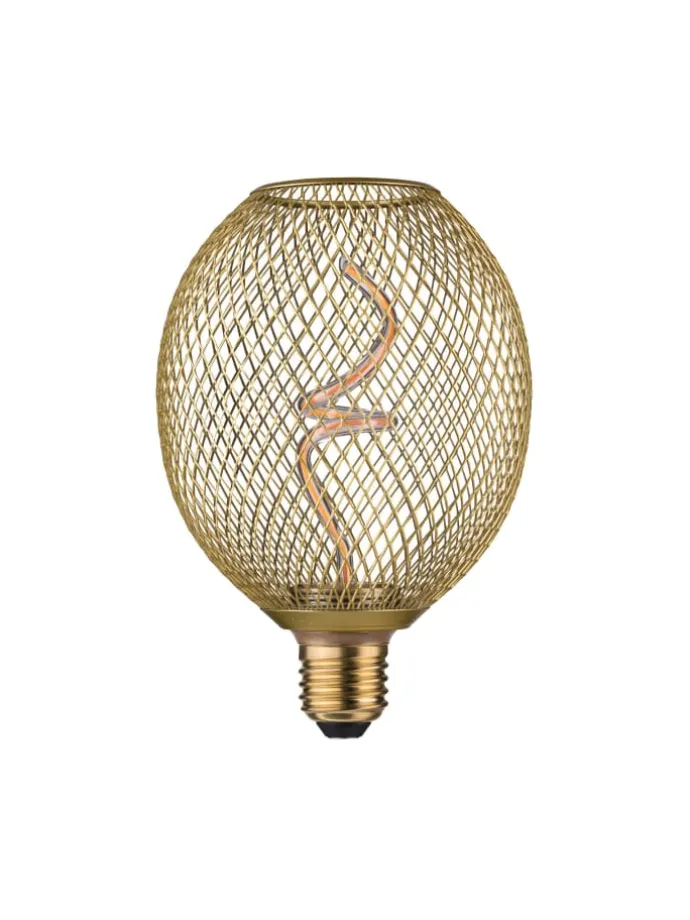 Metallic Glow Standard 230V LED Globe E27 180lm 4W 1800K dimmbar Messing