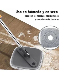 Mikrofaser-Mopppads in Grau - (L)22,5 x (B)22,5 cm