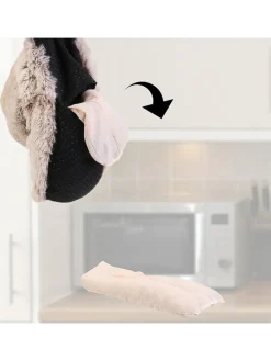 Mikrowellen-Fußwärmer in Beige