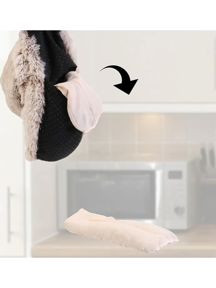 Mikrowellen-Fußwärmer in Beige