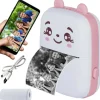 Mini Bluetooth Taschendrucker Kompatibel mit iOS Android Etikettendrucker Rosa