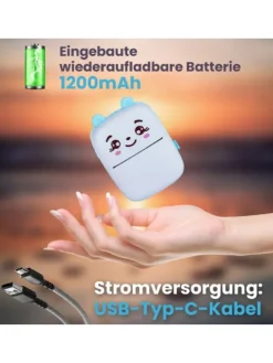Mini Bluetooth Taschendrucker Kompatibel mit iOS Android Etikettendrucker Rosa