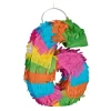 Mini Pinata "Zahl 6" in Bunt - (B)15 x (H)20,5 x (T)4,5 cm