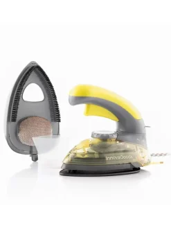 Mini-Bügeleisen 2in1 "Veliron" in Grau/ Gelb