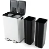 Mülleimer 2 x 30L in Weiß