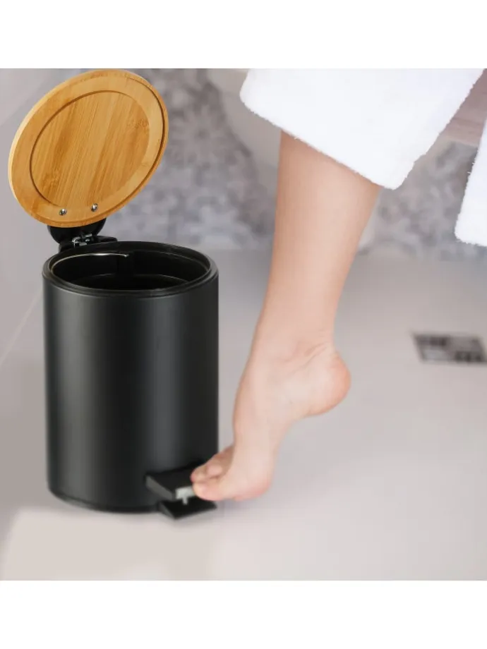 Mülleimer Bad in Schwarz - 3 l