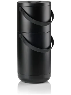 Mülleimer "Circular" in Schwarz - 22+12 l