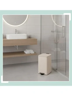 Mülleimer in Beige - 30 Liter