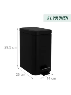 Mülleimer in Schwarz - 5 l