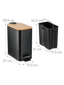 Mülleimer in Schwarz - 5 l