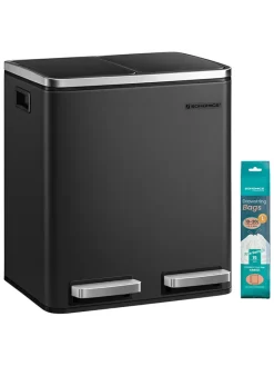 Mülleimer in Schwarz - (B)41 x (H)44,5 x (T)27,5 cm