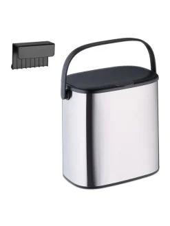 Mülleimer in Silber/ Schwarz - 5 l